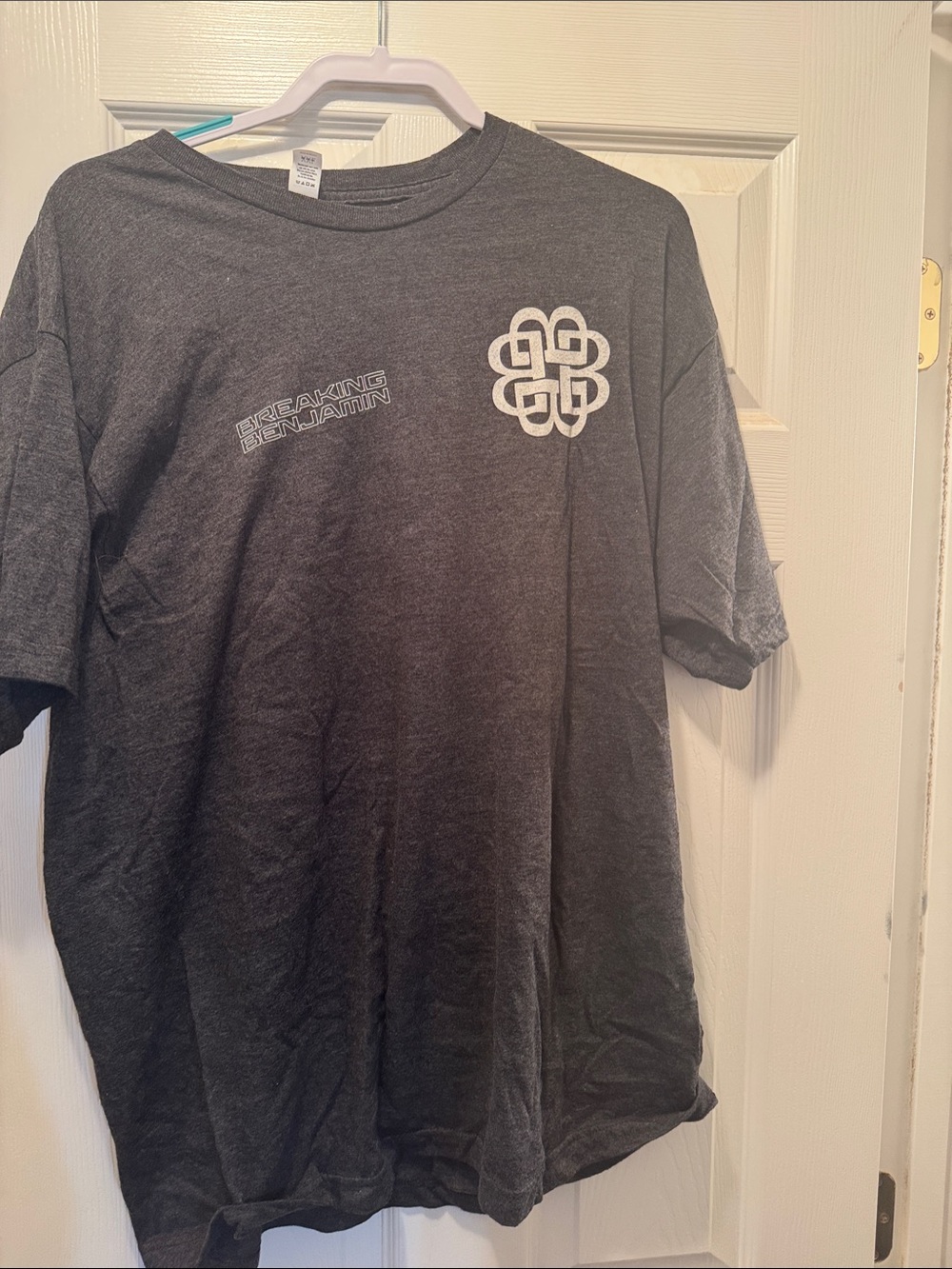 Breaking Benjamin Dark Gray Short-Sleeve Tee with White Logo